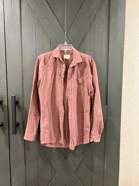 Frank & Oak Mens Size Small Brick Button Down Shirt